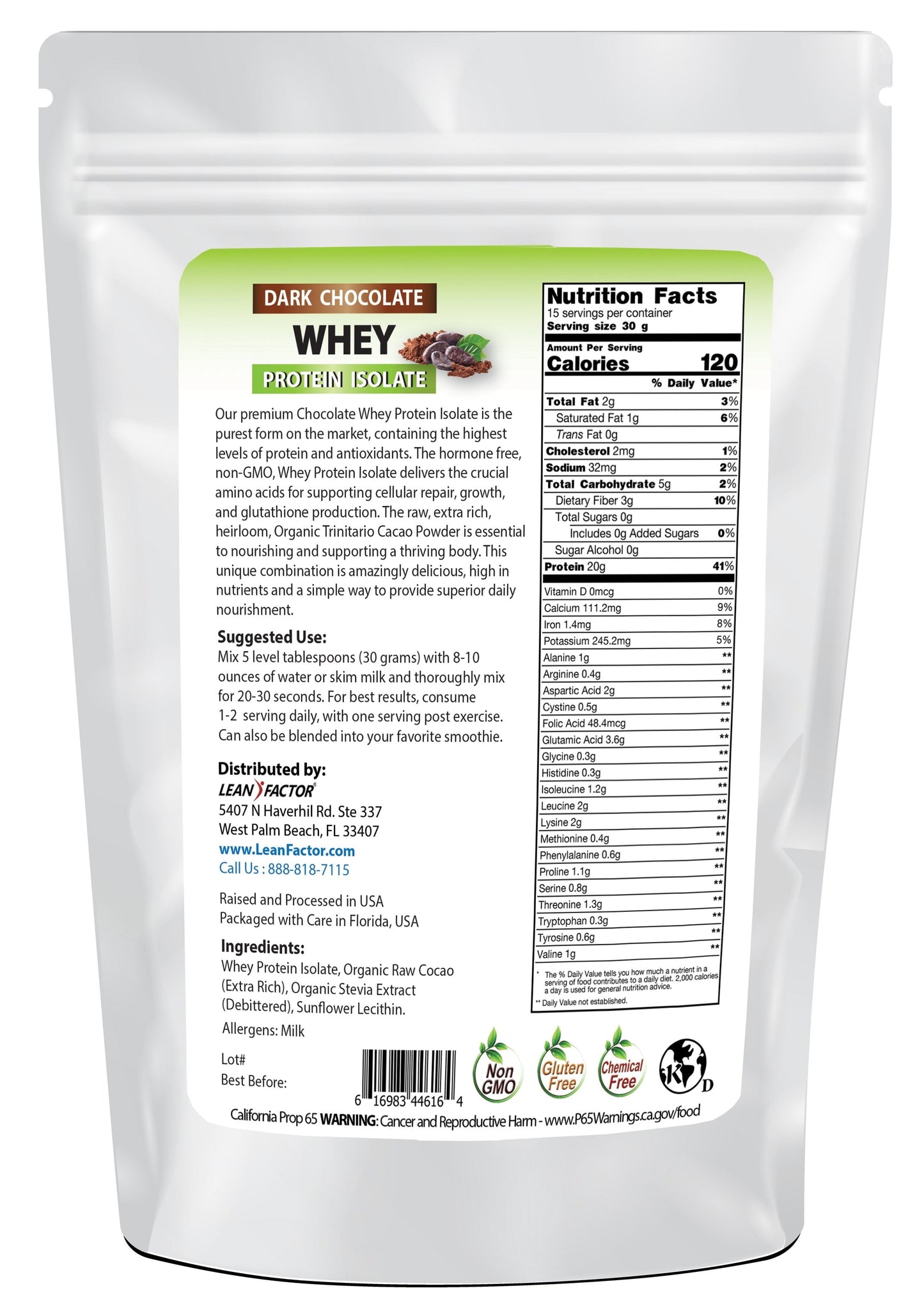 Dark Chocolate Whey Protein Isolate
