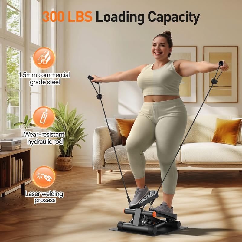 Niceday Stair Stepper for Exercise,Compact Hydraulic Stepper for Effective Cardio & Leg Workouts, Home Gym & Office Use, LCD Monitor, 300LB Weight Limit