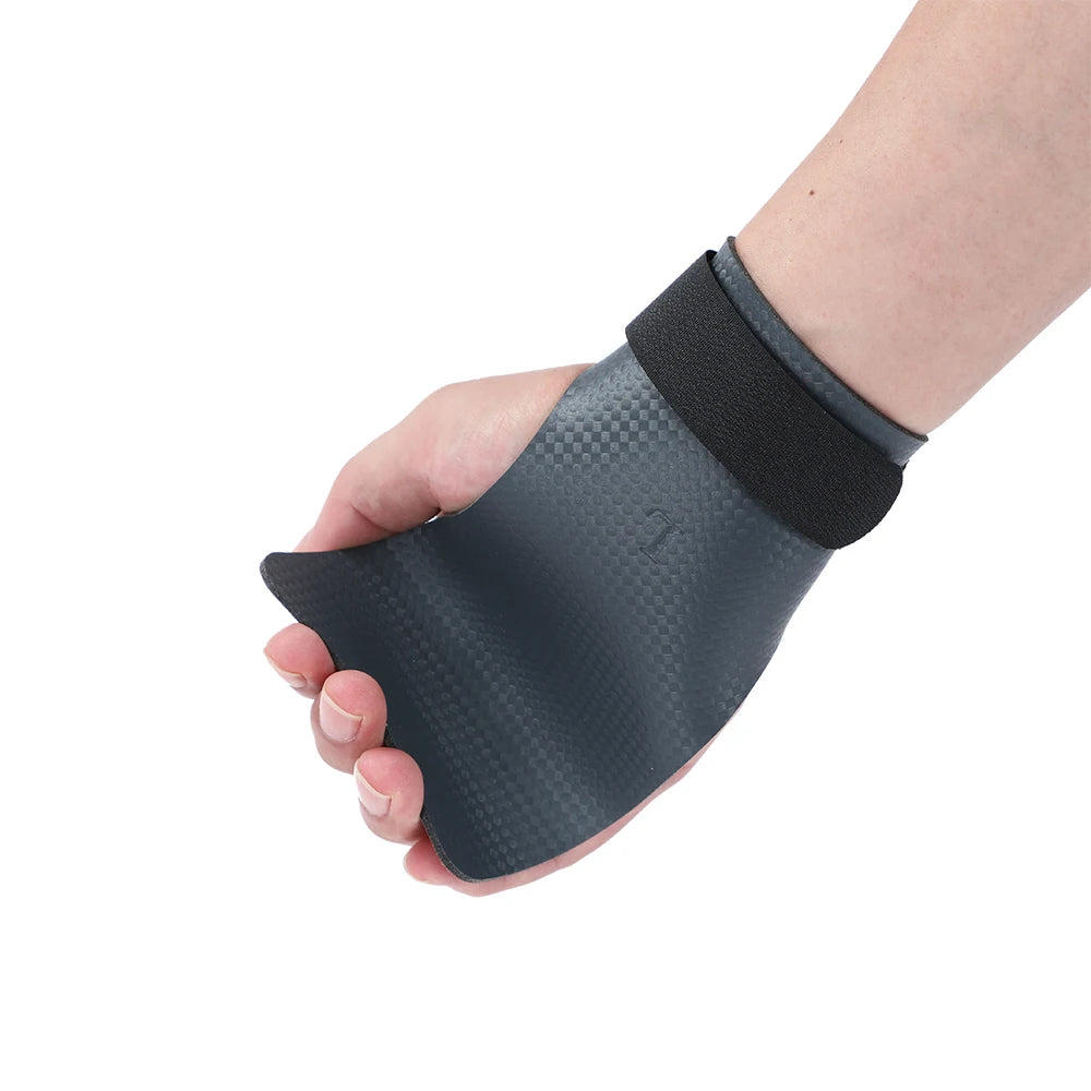 A pair or carbon no finger hole hand grips