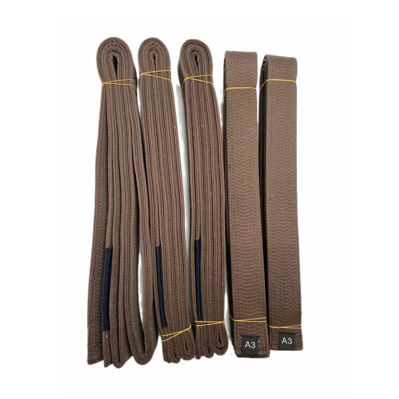 Brazilian Jiu Jitsu BJJ Belts with Sleeve Bar for Ranking Stripes Durable Color Blue Purple Brown Black