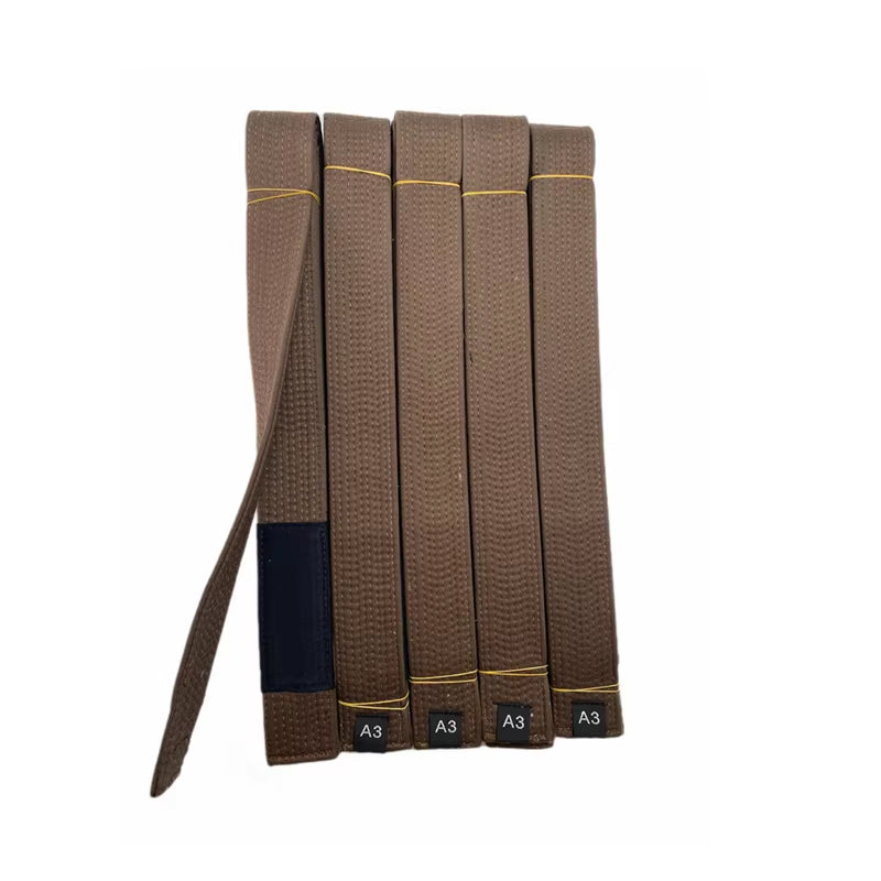 Brazilian Jiu Jitsu BJJ Belts with Sleeve Bar for Ranking Stripes Durable Color Blue Purple Brown Black