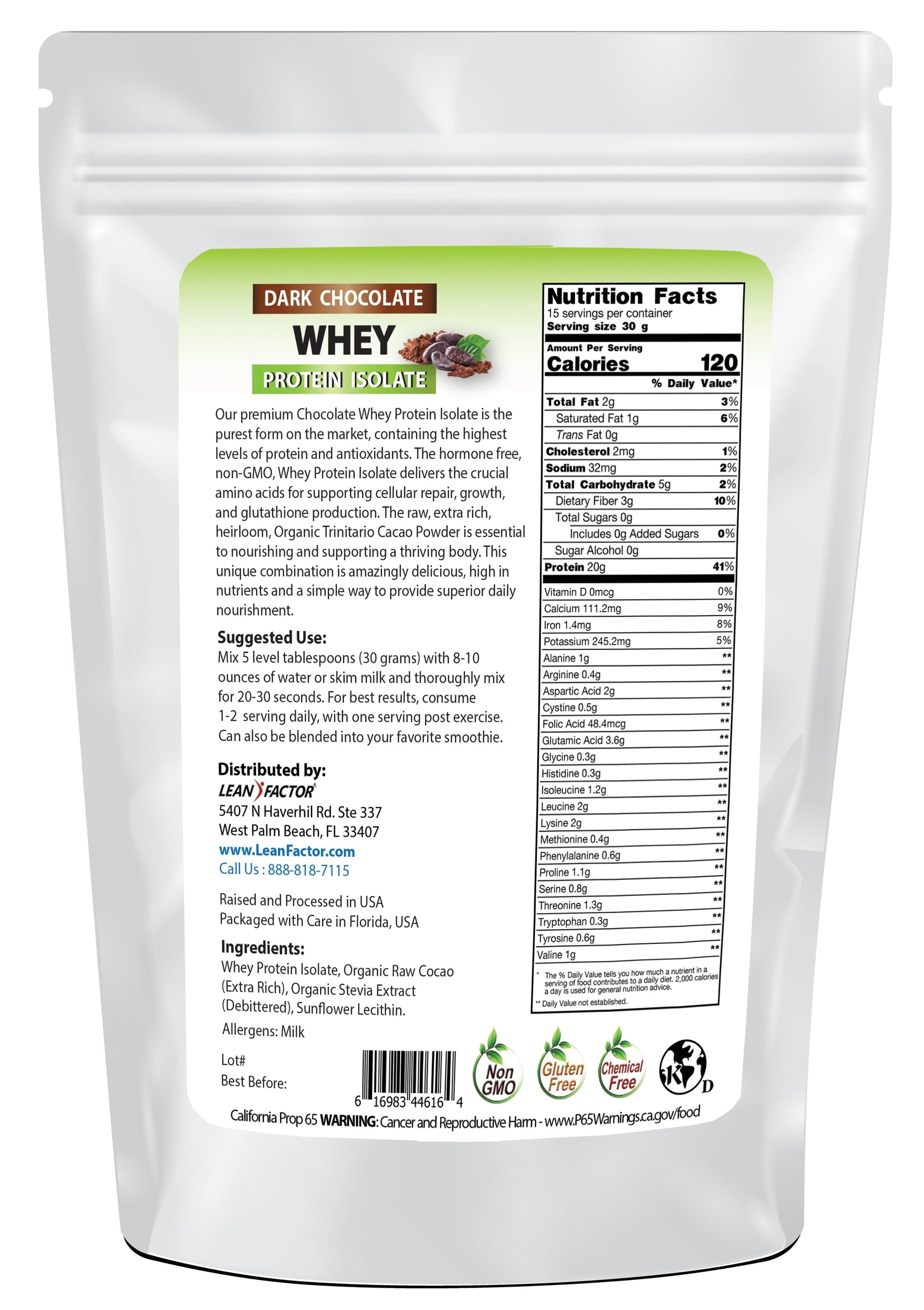 Dark Chocolate Whey Protein Isolate