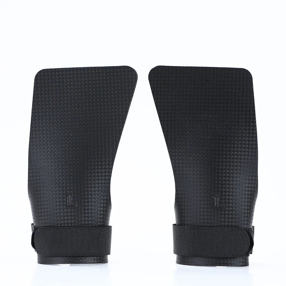 A pair or carbon no finger hole hand grips